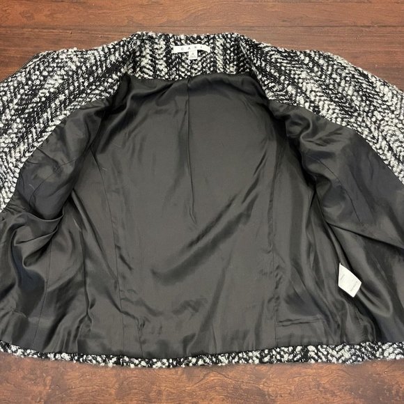 CAbi Size 4 Over The Moon Wool Tweed Osprey Mockingbird Moto Jacket Coat 529 - Picture 6 of 11